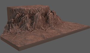 3D Cliff lowpoly V02
