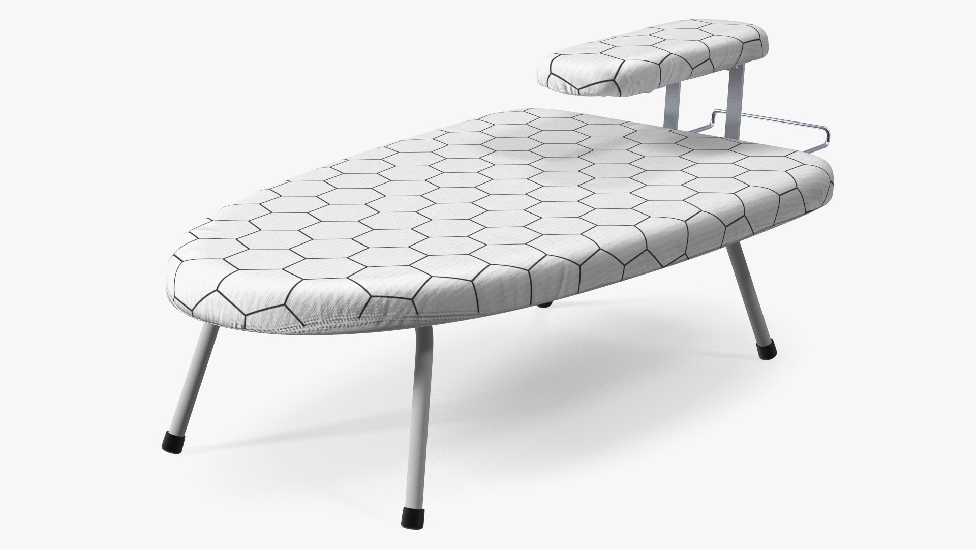 Small Tabletop Ironing Board White 3D model preview