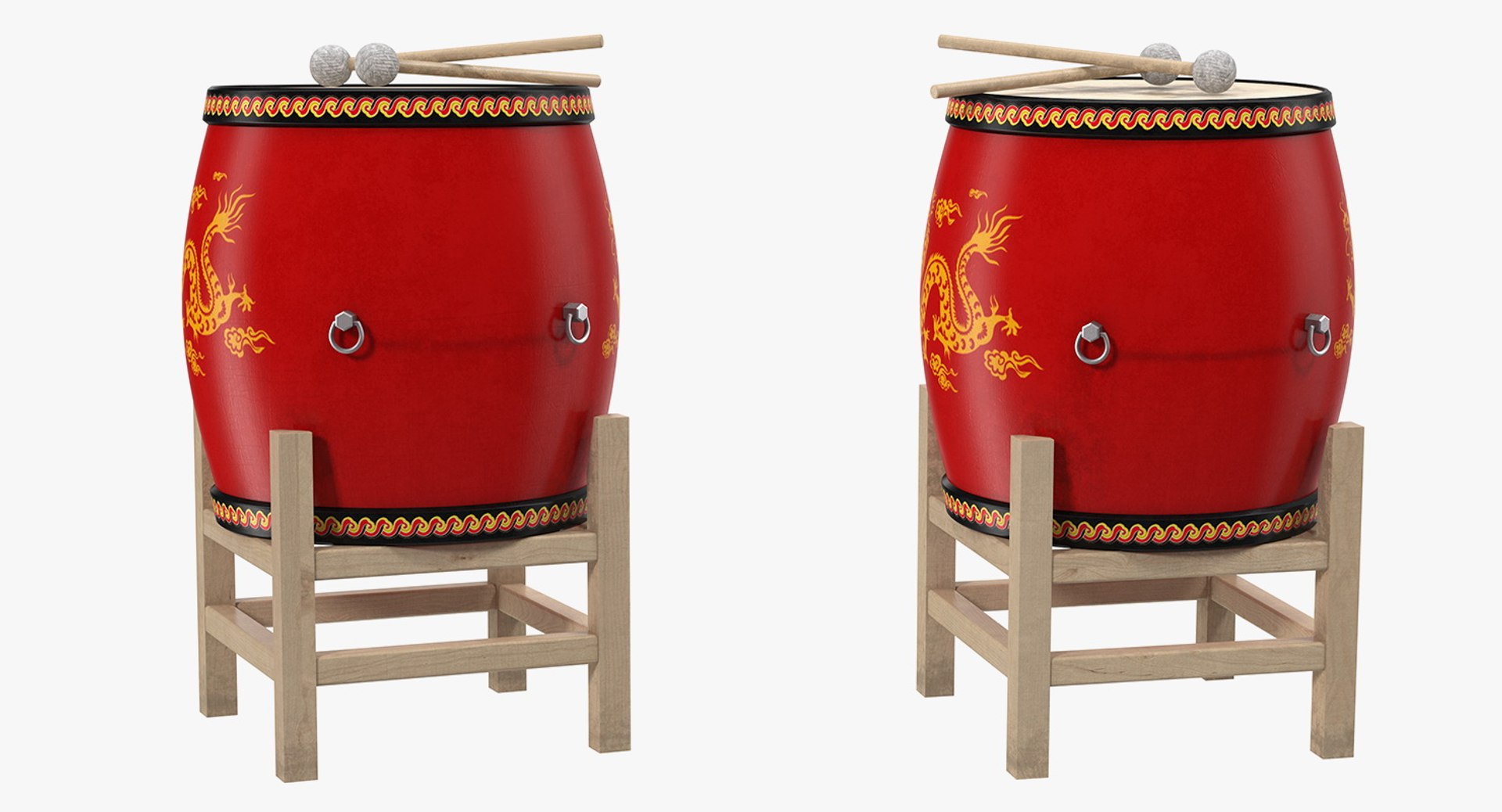 3D Chinese Drum Model - TurboSquid 1370119