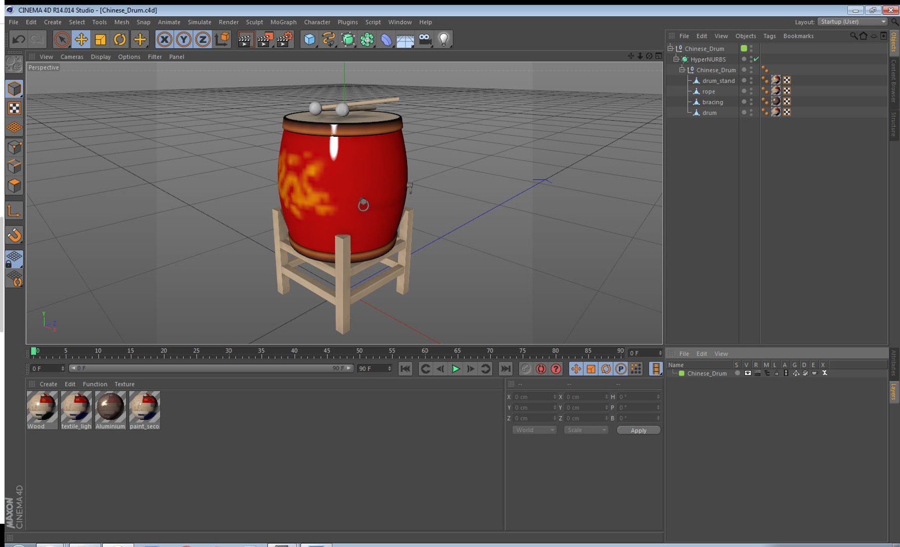 3D Chinese Drum Model - TurboSquid 1370119