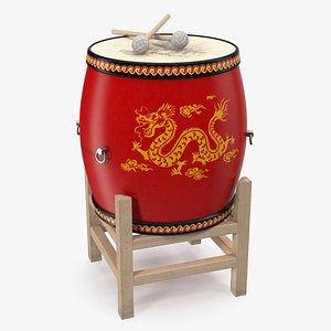 3D chinese drum model
