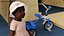 Little African Girl in Summer Outfit Fur Rigged