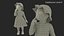 Little African Girl in Summer Outfit Fur Rigged