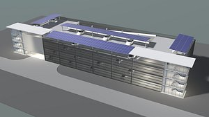 3D Solar parking garage building 25-24