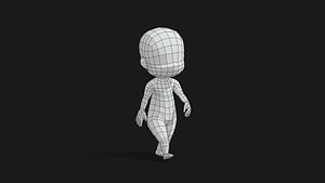 CHARACTER - BOY BASE MESH RIGGED LOW POLY