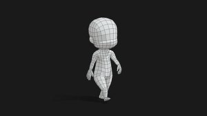 CHARACTER - BOY BASE MESH RIGGED LOW POLY