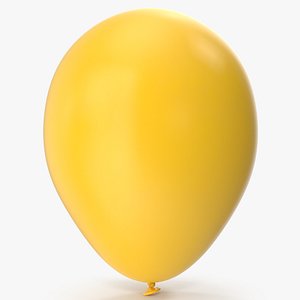 3D Yellow Balloon model
