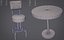 3D model retro table chairs