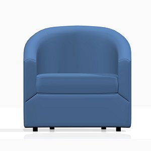 low poly realistic armchair