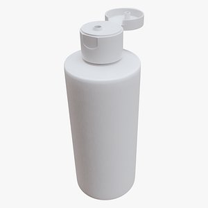 White Plastic Cylinder Bottle With Flip Cap