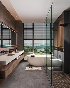 Modern bathroom model