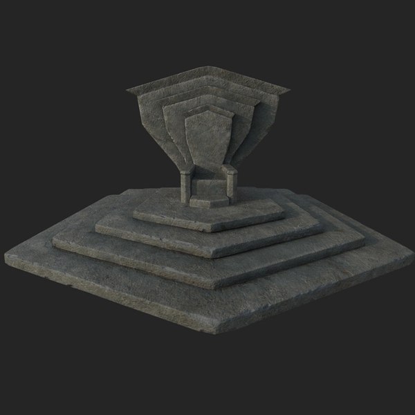 3D ancient throne model