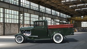 3D model Pickup hot rod 1932