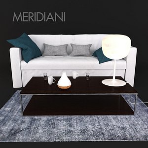 3D sofa meridiani law