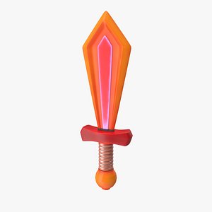 Fantasy Fire Sword 3D model