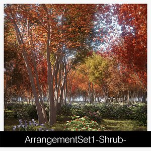 ArrangementSet1-Shrub- 71trees 3D model