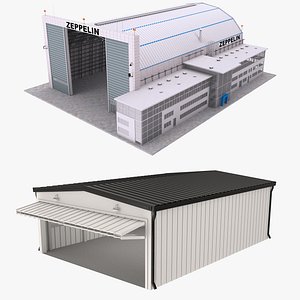 Aircraft Hangars 3D Models Collection 3D model