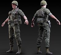 Vietnam War American Soldier
