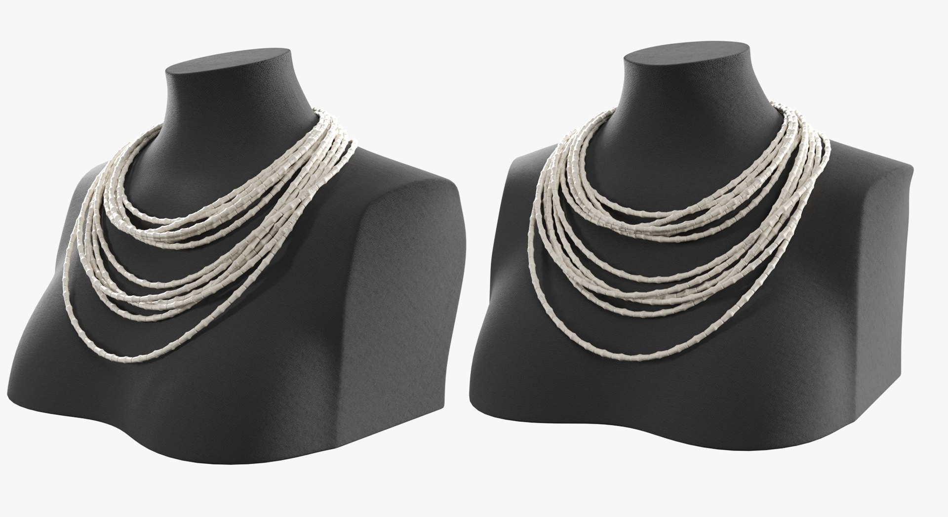 3D Beads Neck Decoration White - TurboSquid 1896294