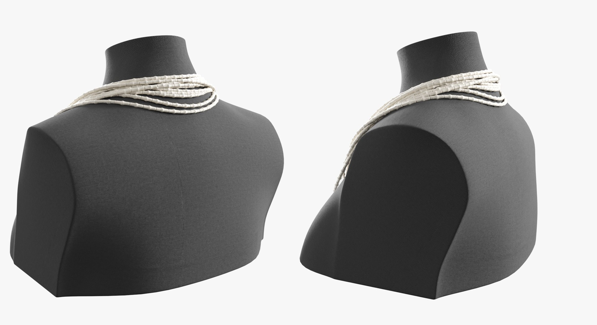 3D Beads Neck Decoration White - TurboSquid 1896294