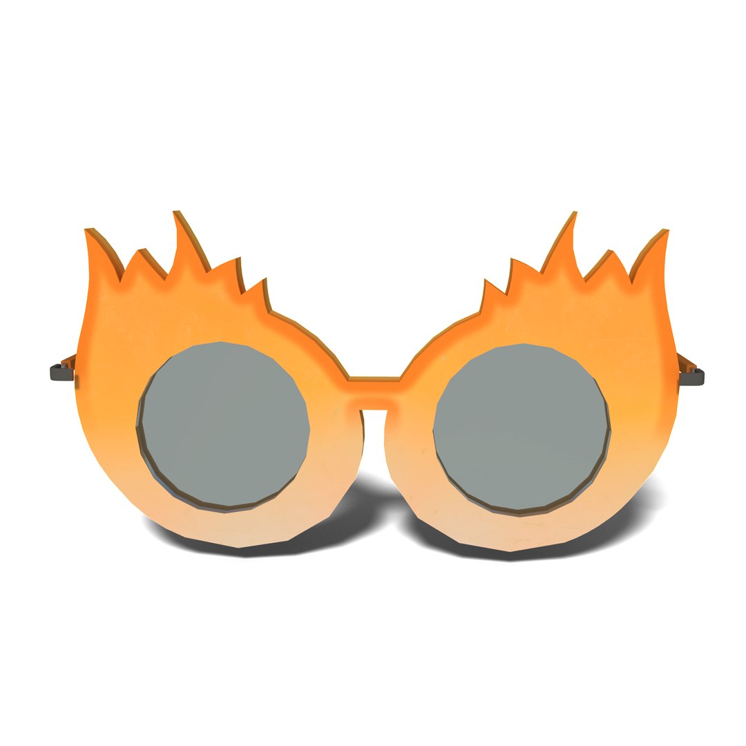 3D Fire Sunglasses model - TurboSquid 2093564