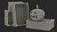 3D model Hay Bale with Carved Pumpkins Collection