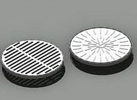Manhole Cover D600 Set Drainage Cover  Solid Sewer Cover With Frame