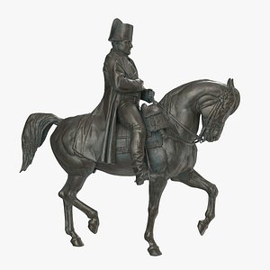 Bronze Equestrian Statue Napoleon 3D