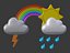 weather icons 3D model