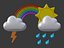 weather icons 3D model