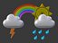 weather icons 3D model