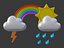 weather icons 3D model