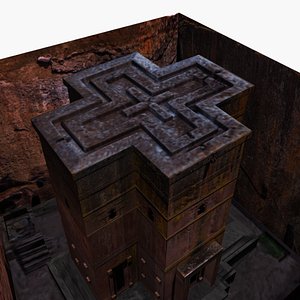 3D LALIBELA church of St George