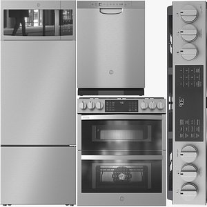 3D GE Appliance Collection 09 PGS960YPFS JNM3184RPSS GDF645SSNSS GBE17HYRFS