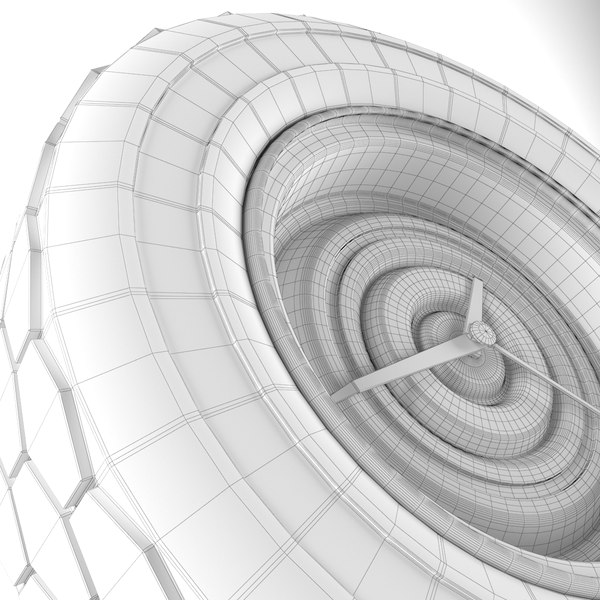 3d wall clock wheel model