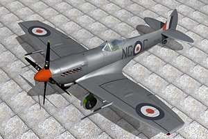 supermarine spitfire fighter 3d model
