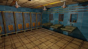 Creepy Restroom Wc 3D model