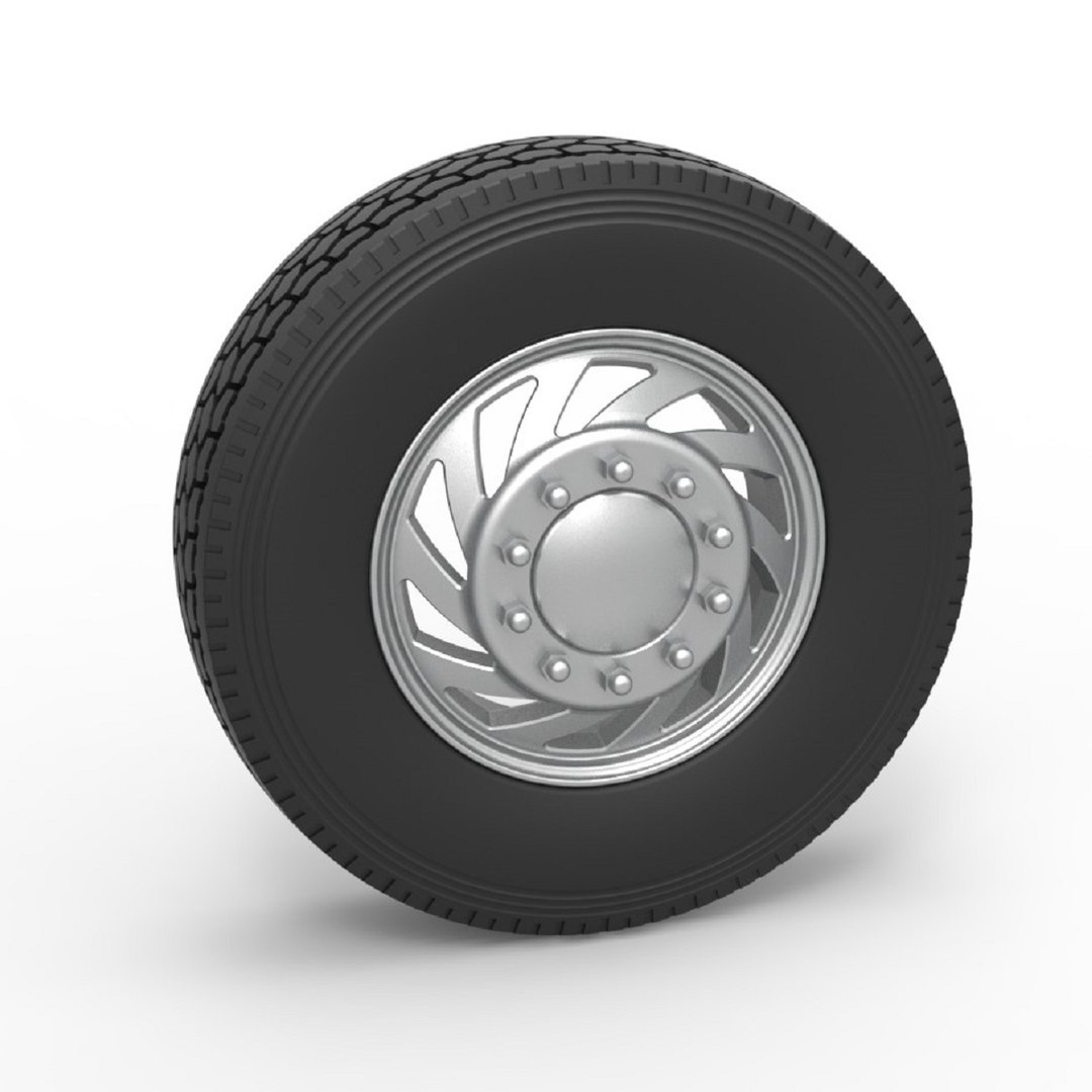modelo-3d-diecast-front-custom-wheel-of-semi-truck-version-24-scale-1