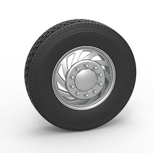 Diecast Front custom wheel of semi truck Version 24 Scale 1 to 25 model