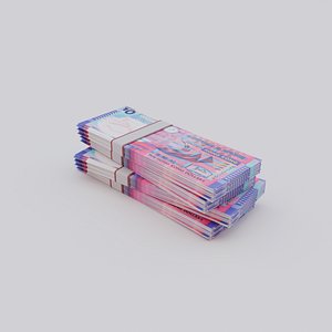10 Hong Kong dollar HKD Currency 3D model