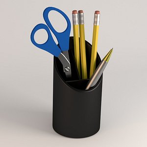 pencil cup 3d 3ds
