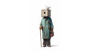 urreal Birdhouse Head Wanderer 3D model 3D model