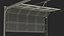 Paneled Garage Door with Windows Rigged for Maya 3D model