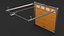 Paneled Garage Door with Windows Rigged for Maya 3D model