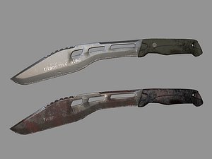 modern tactical machete 3d max