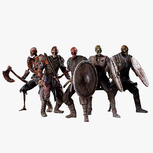 VIKING SKELETON PACK 3D model