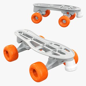 quad roller skates 3D
