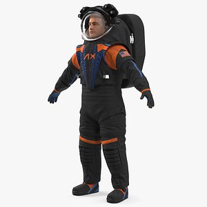 3D Astronaut Wearing NASA Axiom Spacesuit Fur Rigged