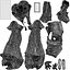 Basics0686 - A set containing 5 models of male and female adults standing in casual attire in public