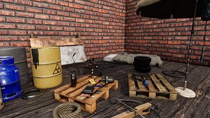 3D model apocalyptic props